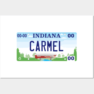 Carmel Indiana License Plate Posters and Art